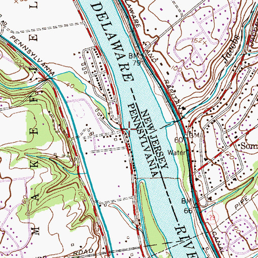 Topographic Map of Houghs Creek, PA