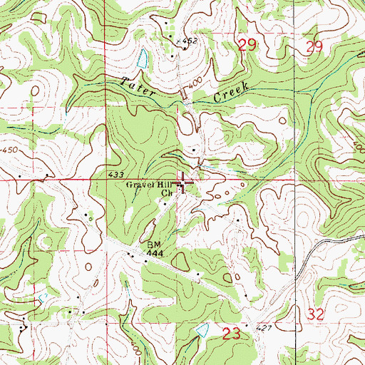 Topographic Map of Gravel Hill Church, AL