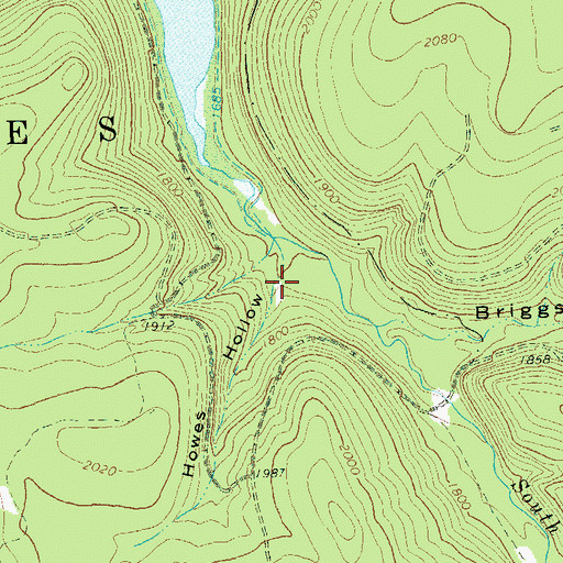 Topographic Map of Howes Hollow, PA