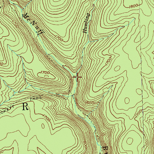 Topographic Map of Hunting Shanty Branch, PA