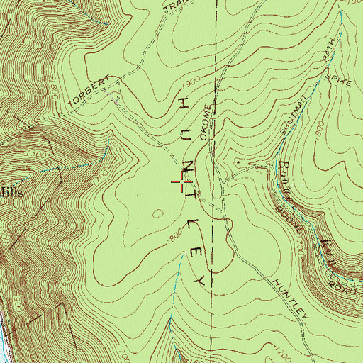 Topographic Map of Huntley Mountain, PA