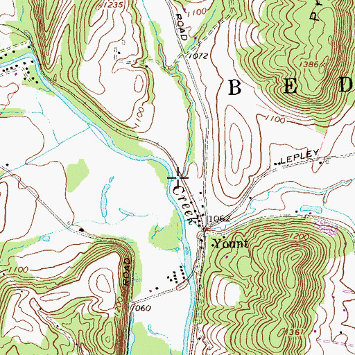 Topographic Map of Imlertown Run, PA
