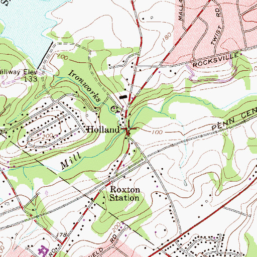 Topographic Map of Ironworks Creek, PA