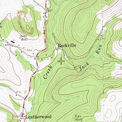 Topographic Map of Jack Run, PA