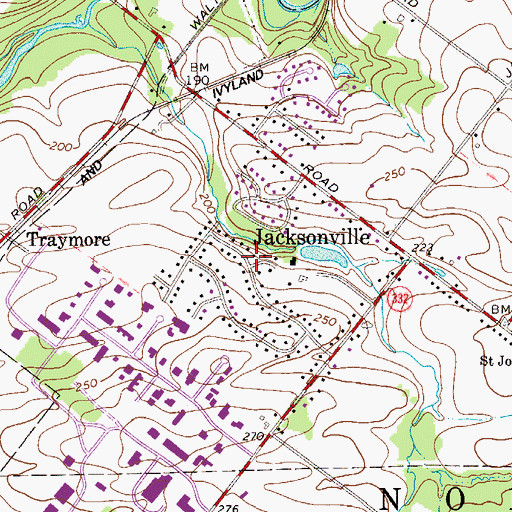 Topographic Map of Jacksonville, PA