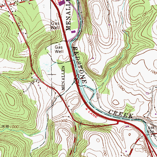 Topographic Map of Jennings Run, PA