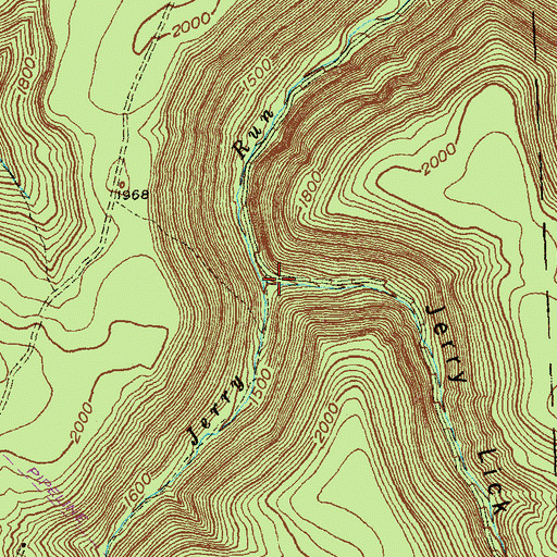 Topographic Map of Jerry Lick Draft, PA