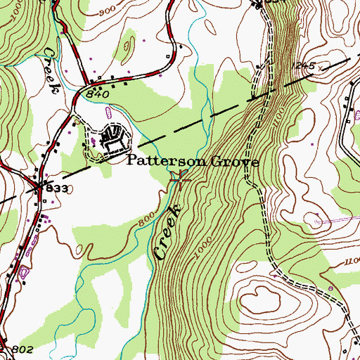 Topographic Map of Kitchen Creek, PA