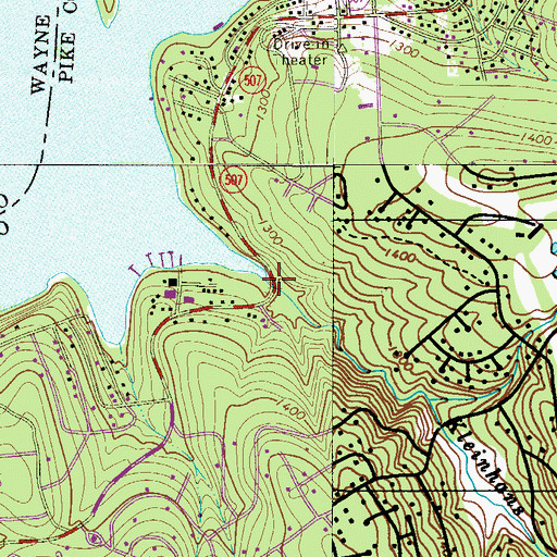 Topographic Map of Kleinhans Creek, PA