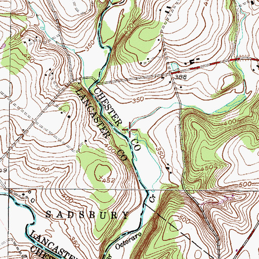 Topographic Map of Knight Run, PA