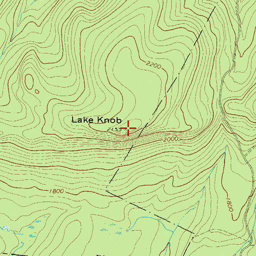 Topographic Map of Lake Knob, PA