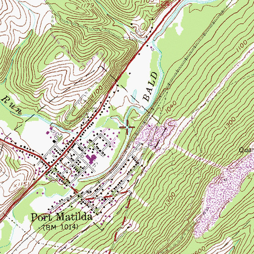 Topographic Map of Laurel Run, PA