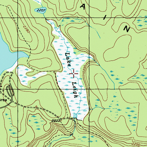 Topographic Map of Lake Leigh, PA