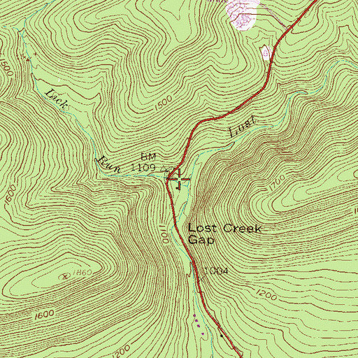 Topographic Map of Lick Run, PA