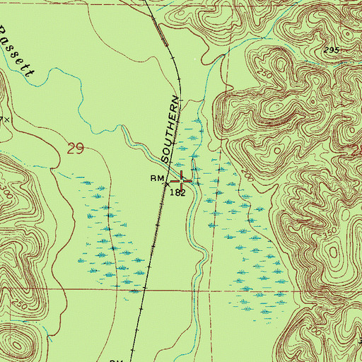 Topographic Map of Graveyard Branch, AL