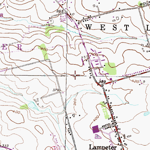 Topographic Map of Lititz Run, PA