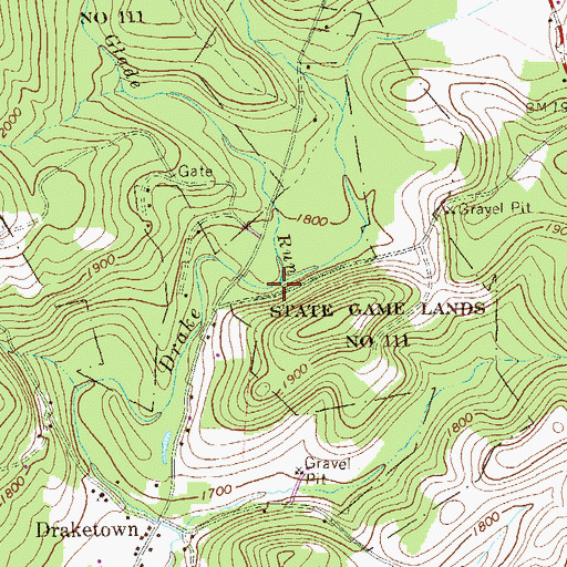 Topographic Map of Little Glade Run, PA