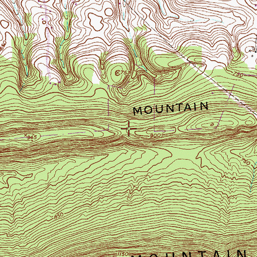 Topographic Map of Little Mountain, PA