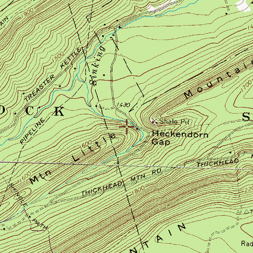 Topographic Map of Little Mountain, PA