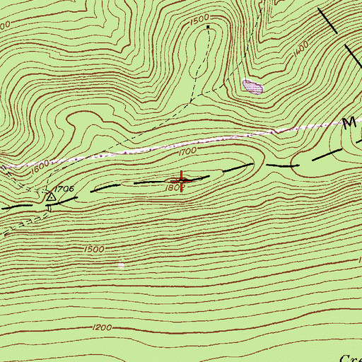 Topographic Map of Little Mountain, PA