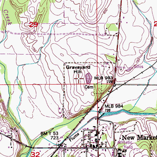 Topographic Map of Graveyard Hill, AL