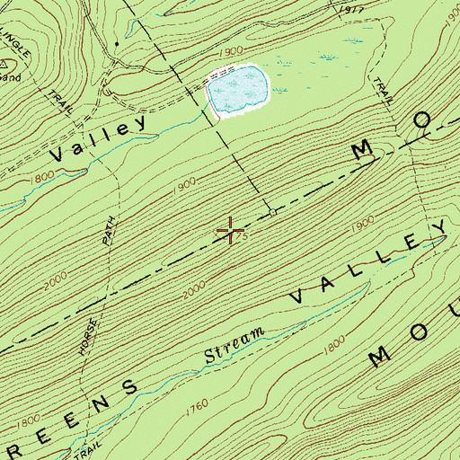 Topographic Map of Long Mountain, PA