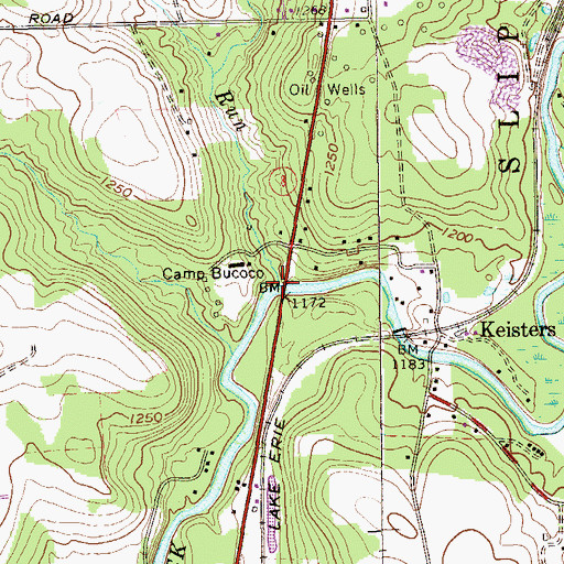 Topographic Map of Long Run, PA