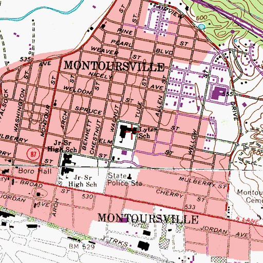 Topographic Map of Lyter School, PA