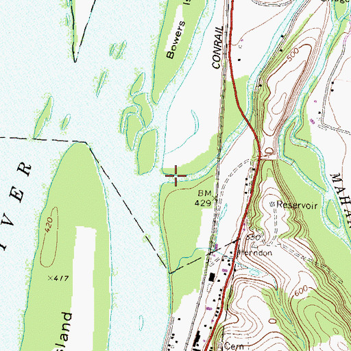 Topographic Map of Mahanoy Creek, PA