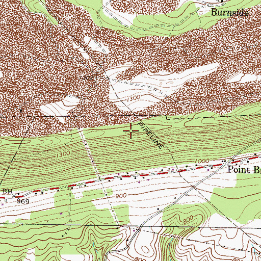 Topographic Map of Mahanoy Mountain, PA