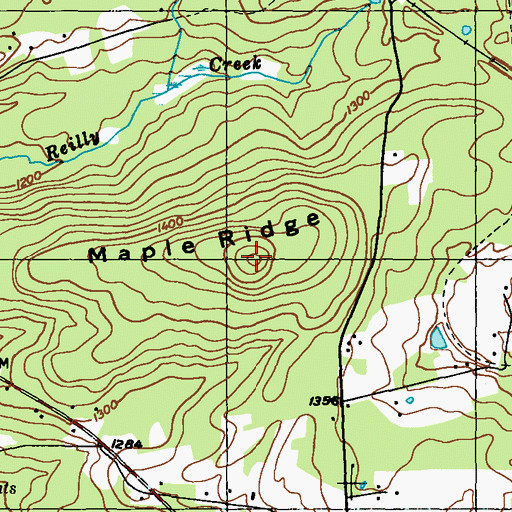 Topographic Map of Maple Ridge, PA