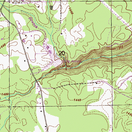 Topographic Map of Gray Branch, AL