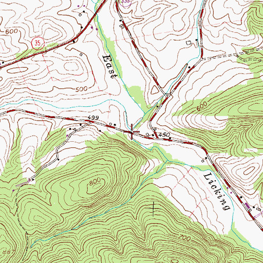 Topographic Map of Markee Creek, PA