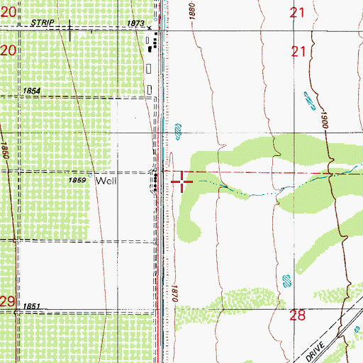 Topographic Map of Suizo Wash, AZ