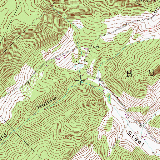 Topographic Map of McDonald Hollow, PA