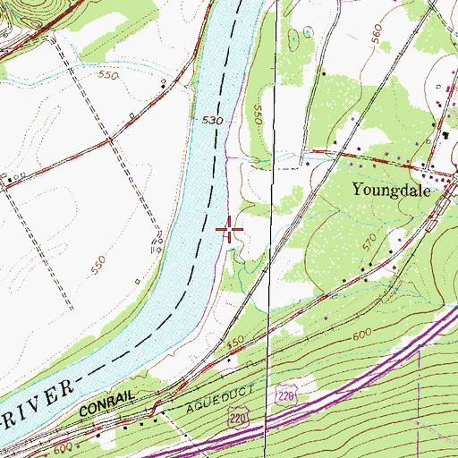 Topographic Map of McElhattan Creek, PA