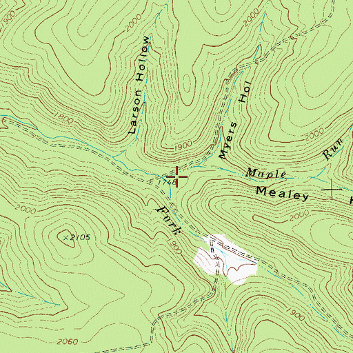 Topographic Map of Mealey Hollow, PA