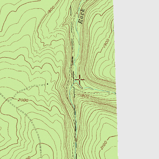 Topographic Map of Middle Branch Rock Run, PA