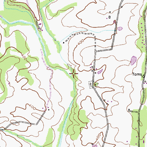 Topographic Map of Middle Creek, MD