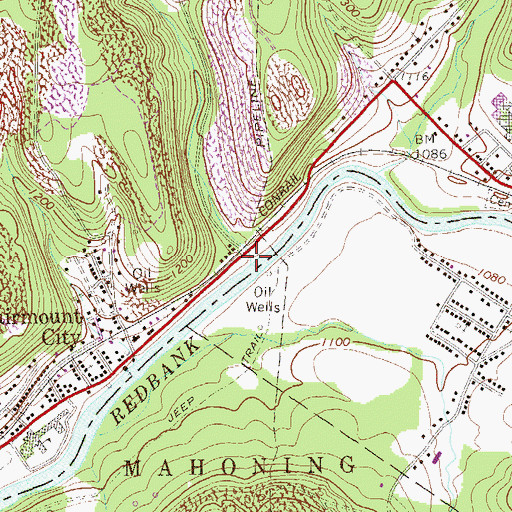 Topographic Map of Middle Run, PA
