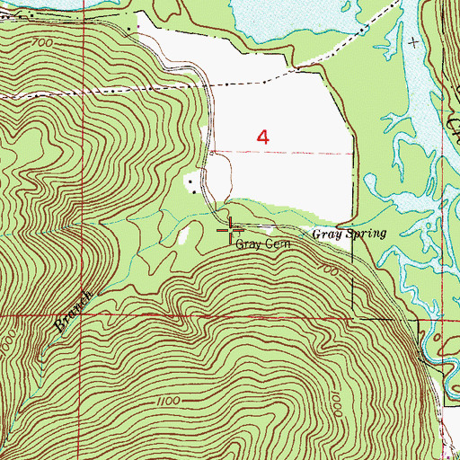 Topographic Map of Gray Cemetery, AL