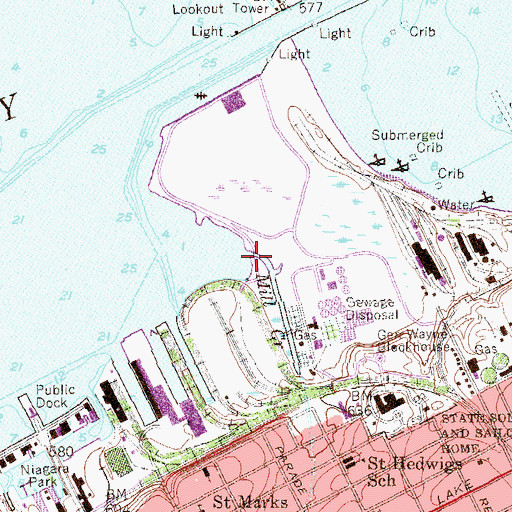 Topographic Map of Mill Creek, PA