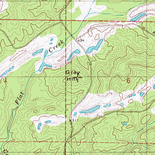 Topographic Map of Gray Hill, AL