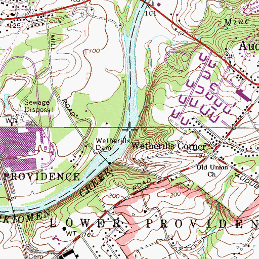 Topographic Map of Mine Run, PA