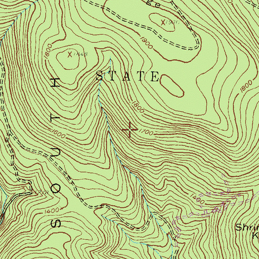 Topographic Map of Mont Alto State Forest, PA