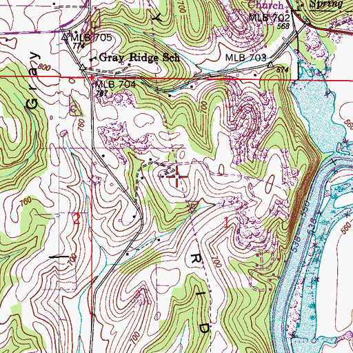 Topographic Map of Gray Ridge, AL