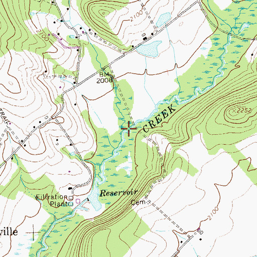 Topographic Map of Moore Run, PA