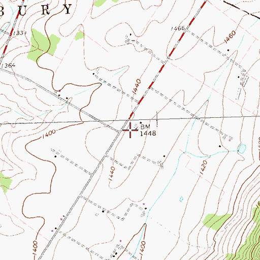 Topographic Map of Morrisons Cove, PA