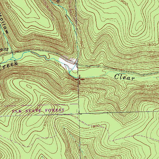 Topographic Map of Mud Run, PA