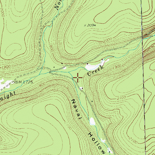 Topographic Map of Naval Hollow, PA